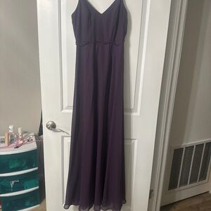 David’s bridal bridesmaid dress. Color Plum